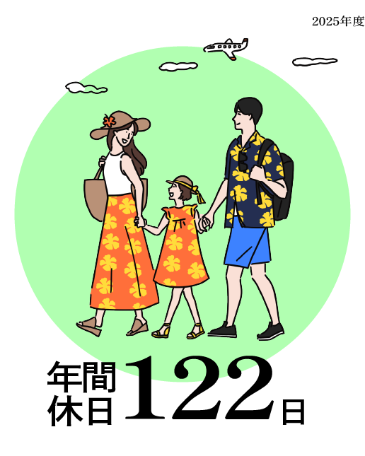 年間休日 122日 2025年度